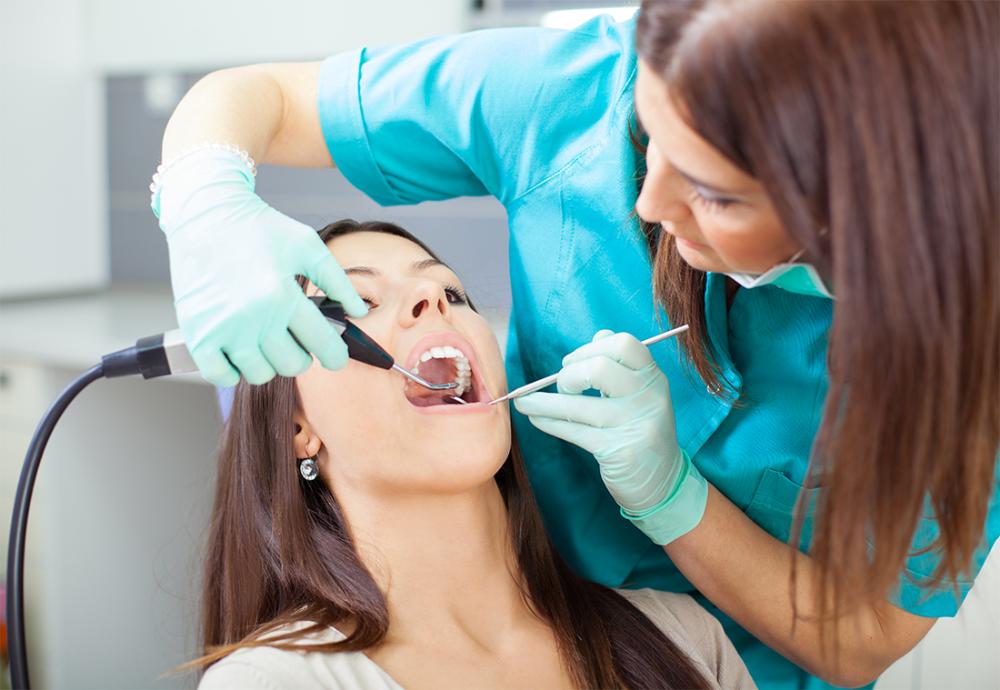 girl getting a dental crown in fort smith